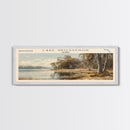 Lake Grosvenor Framed Canvas Print, Lake House Decor, Panoramic Wall Art, Travel Poster, Stunning Landscape Painting, Home Art