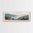 Lake Sonoma California Framed Canvas Print, Lake House Decor, Panoramic Wall Art, Travel Poster, Stunning Landscape Painting, Contemporary Art