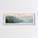 Nagagami Lake Framed Canvas Print, Lake House Decor, Panoramic Wall Art, Travel Poster, Landscape Painting, Bedroom Decor