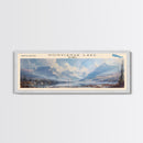 Nonvianuk Lake Framed Canvas Print, Lake House Decor, Panoramic Wall Art, Travel Poster, Scenic Landscape Painting, Contemporary Art