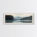 Norris Lake Tennessee Framed Canvas Print, Lake House Decor, Panoramic Wall Art, Travel Poster, Scenic Landscape Painting, Living Room Decor
