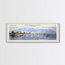 South Lake California Panoramic Framed Canvas Print, Lake House Decor, Wall Art, Travel Poster, Serene Landscape, Modern Art