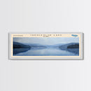 Takslesluk Lake Panoramic Wall Art, Framed Canvas Print, Lake House Decor, Travel Poster, Serene Lake Scene, Living Room Decor