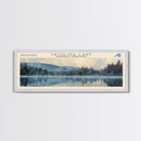 Tathlina Lake Panoramic Wall Art, Framed Canvas Print, Lake House Decor, Travel Poster, Scenic Landscape, Bedroom Decor, Nature Art
