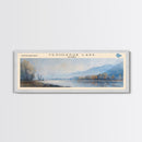 Tuklomarak Lake Panoramic Wall Art, Framed Canvas Print, Lake House Decor, Travel Poster, Serene Landscape, Living Room Decor