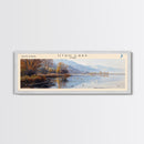 Wellesley Lake Panoramic Wall Art, Framed Canvas Print, Lake House Decor, Travel Poster, Beautiful Lake Scene, Home Art