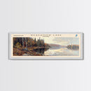 Weagamow Lake Panoramic Wall Art, Framed Canvas Print, Lake House Decor, Travel Poster, Scenic Lake Scene, Living Room Art