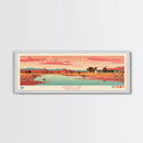 Heron Lake New Mexico Framed Canvas Print, Panoramic Art, Midcentury Modern, Pop Art, Bedroom Decor, Travel Poster, Artistic Decor, Home Decor