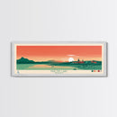 Nueltin Lake, Nunavut Framed Canvas Print, Panoramic Wall Art, Midcentury Modern, Pop Art, Home Decor, Travel Poster, Bedroom Art