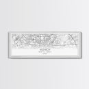 Panoramic Munich City Map, Germany Art, Map Print, Minimalist Wall Art, Canvas Art, Housewarming Gift, Street Map Art, Closing Gift