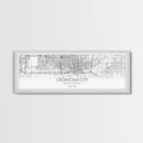 Panoramic Oklahoma City Map, Oklahoma Art, Map Print, Minimalist Wall Art, Canvas Art, Housewarming Gift, Street Map Art, Closing Gift