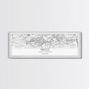 Panoramic Prague City Map, Czech Republic Art, Map Print, Minimalist Wall Art, Canvas Art, Housewarming Gift, Street Map Art, Closing Gift