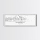 Panoramic San Bernardino City Map, California Art, Map Print, Minimalist Wall Art, Canvas Art, Housewarming Gift, Street Map, Closing Gift