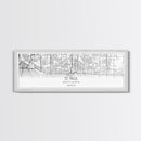 Panoramic St Paul City Map, Minnesota Art, Map Print, Minimalist Wall Art, Canvas Art, Housewarming Gift, Street Map Art, Closing Gift