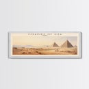Pyramids of Giza Framed Canvas Print Travel Poster | Wall Art | Home Decor | Gift For Travel Lover | Wall Hanging | Original Art