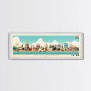 Ahmedabad, India Panoramic Travel Poster Canvas Print, Ahmedabad, India Painting, India Art, Ahmedabad Travel Art, Living Room Painting