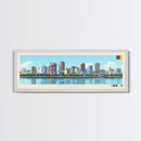 Douala, Cameroon Panoramic Travel Poster Canvas Print, Douala, Cameroon Painting, Cameroon Art, Douala Panoramic Travel Art, Travel Painting