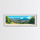 Durham, England Panoramic Travel Poster Canvas Print, Durham, England Painting, England Art, Durham Panoramic Travel Art, Travel Painting