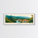 Panoramic Travel Poster Itagui, Colombia Canvas Print, Itagui, Colombia Painting, Colombia Art, Itagui Travel Art, Guest Room Painting