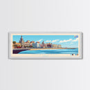 Montevideo, Uruguay Panoramic Travel Poster Canvas Print, Montevideo, Uruguay Painting, Uruguay Art, Montevideo Panoramic Travel Art, Travel Painting