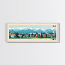 Red Deer, Canada Travel Poster Panoramic Canvas Print, Red Deer, Canada Painting, Canada Art, Red Deer Travel Art, Guest Room Painting