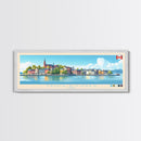Trois-Rivieres, Canada Panoramic Travel Poster Canvas Print, Trois-Rivieres, Canada Painting, Canada Art, Trois-Rivieres Panoramic Travel Art, Travel Painting