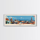 Morelia, Mexico Panoramic Canvas Print, Morelia, Mexico Painting, Mexico Art, Morelia Travel Poster, Travel Art, Vacation Gift