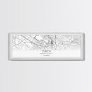 Panoramic Zurich City Map, Switzerland Art, Map Print, Minimalist Wall Art, Canvas Art, Housewarming Gift, Street Map Art, Closing Gift