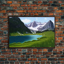 Calm and Serene Landscape Painting, Framed Canvas  Print, Canvas Art, Framed wall decor, living room wall art