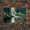 Colorful Watercolor Art, Framed Canvas Print, unique wall art, framed wall art, Landscape watercolor