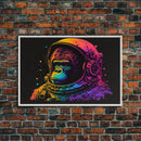 Space Ape, To The Moon Art, Framed Canvas Print, NFT Style Wall Art