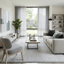 3x5, 5x8, 6x9, 8x10 and 9x12 Solid Silver Wool Blend Felted Chunky Hand Woven Area Rug