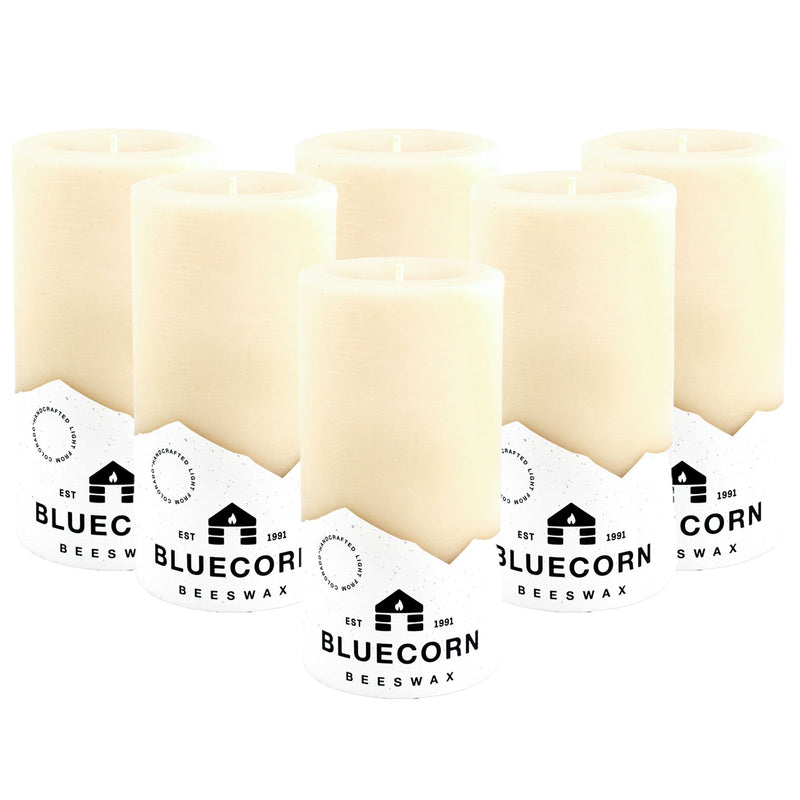 Ivory Pure Beeswax Pillar Candles