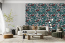Dark Pink Tropical Wallpaper