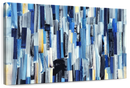 Striped Blue Abstract Wall Art