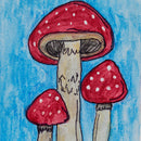 Mushroom Easel | 4 x 6 | Canvas Painting | The Painted Attic