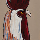 Joseph the Rooster Easel Canvas Painting | 4" x 6" | The Painted Attic