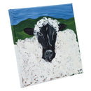 Bob the Brick Sheep Canvas Painting | 8" x 8" | The Painted Attic