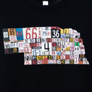 Nebraska License Plate Black Long Sleeve Shirt