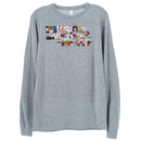 Nebraska License Plate Gray Long Sleeve Shirt