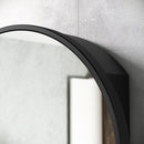 4.9 in. D x 30 in. W x 4 in. H Black Metal Round Framed Bathroom Surface Mount or Recess Medicine Cabinet with Mirror