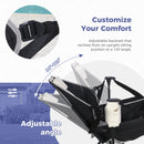 Ainfox 2PCS  Adults Heavy Duty Camping Chair High Back Folding Chair with Thickened Steel FramePadded Portable Outdoor Chair