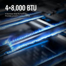 4-Burner BBQ Propane Gas Grill, 42,000 BTU Stainless Steel Barbecue Propane Grill with Side Burner G0141B