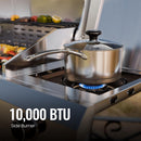 4-Burner BBQ Propane Gas Grill, 42,000 BTU Stainless Steel Barbecue Propane Grill with Side Burner G0141B