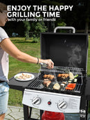 3 & 4-Burner Propane Gas Grills with Side Burners, for Outdoor Cooking, BBQ, Patio, Camping