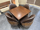 Wine Barrel Domino & Dining Set - 4 Barrel Chairs, Game Table, Dining Table, Wine Barrel Furniture