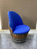 Wine Barrel Mid-Cut Coffee Table Set with 4 Chairs - Rustic Whiskey Barrel Furniture Set - Handmade Solid Oak - Free Shipping