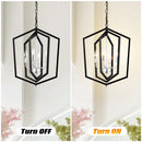 4 Light Adjustable Farmhouse Black Metal Chandelier Ceiling Fixture