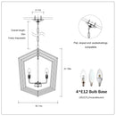 4 Light Adjustable Farmhouse Black Metal Chandelier Ceiling Fixture