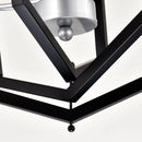 4 Light Adjustable Farmhouse Black Metal Chandelier Ceiling Fixture